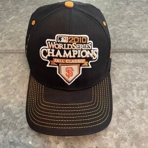Vintage San Francisco Giants 2010 World Series Champions Hat Stretch Y2K New Era